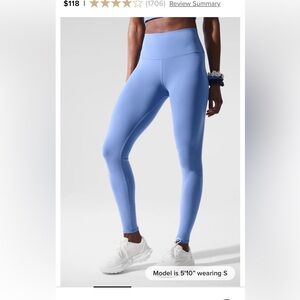 High-Waist Airbrush Legging - Crystal Clear Blue